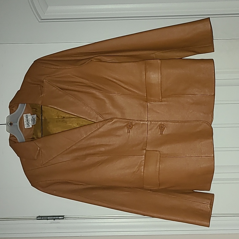 Bagatelle size 10, tan leather jacket